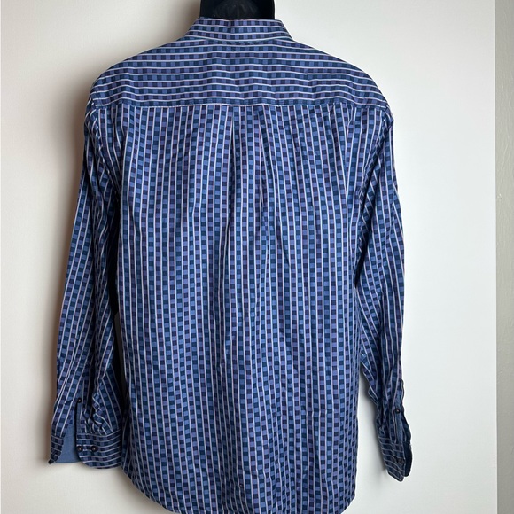 Tommy Bahama Button Down Shirt Long Sleeve Blue Island Modern Fit Large Blue - Picture 2 of 7